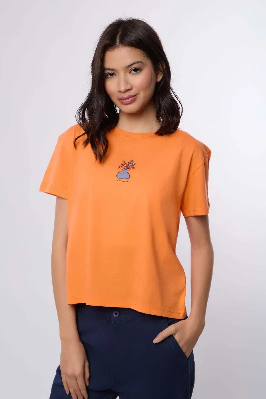 Embroidered Women T Shirt with Intricate DetailsT-Shirt