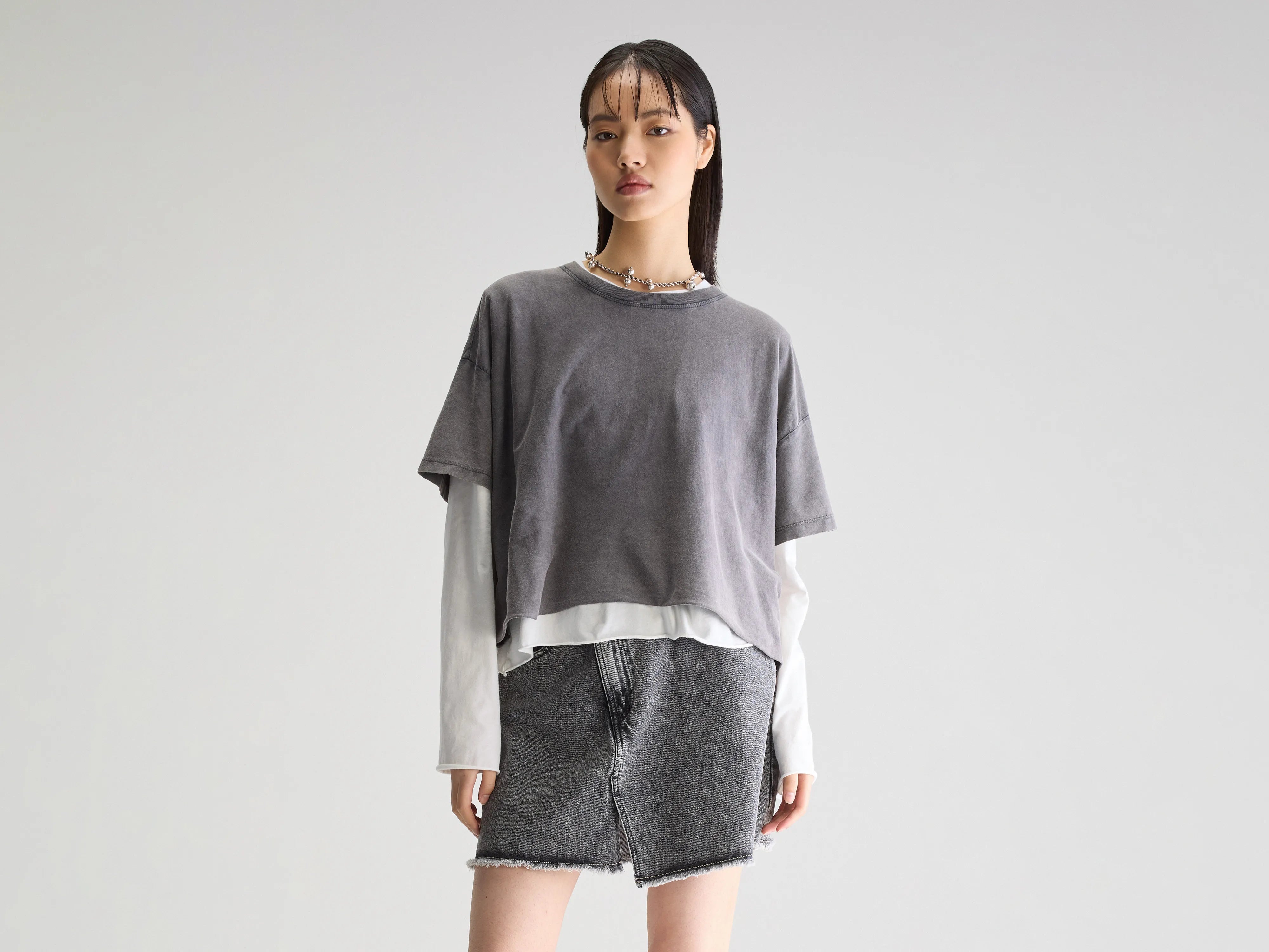 Striped Women T Shirt in a Classic PatternFarpy cropped t-shirt (251 / W / BLACK BEAUTY)