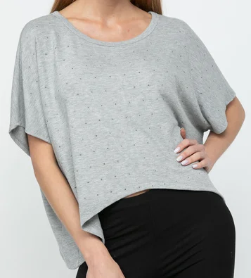 Crop Top Women T Shirt to Pair with High - Waisted BottomsWomen's Vocal Oversize T-Shirt #19430S Crop Top Women T Shirt to Pair with High - Waisted BottomsWomen's Vocal Oversize T-Shirt #19430S