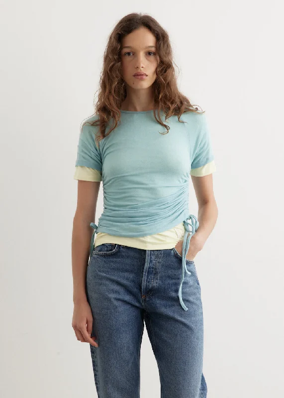 Muscle Women T Shirt for a Sporty and Casual LookCindy String Layered T-Shirt