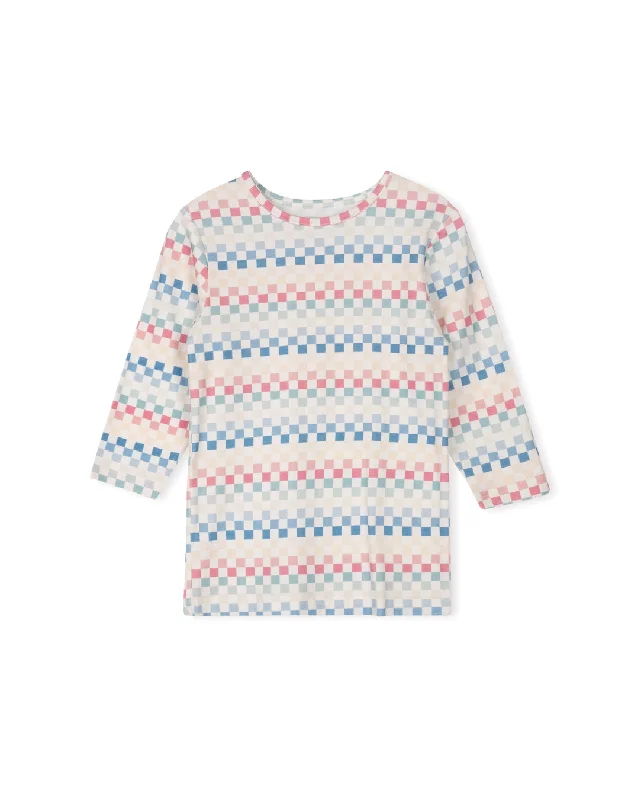 Sequined Women T Shirt for a Sparkly Night OutPastel Checks T-Shirt