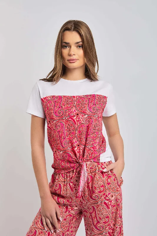 Sequined Women T Shirt for a Sparkly Night OutWomen Shirt - Multicolor
