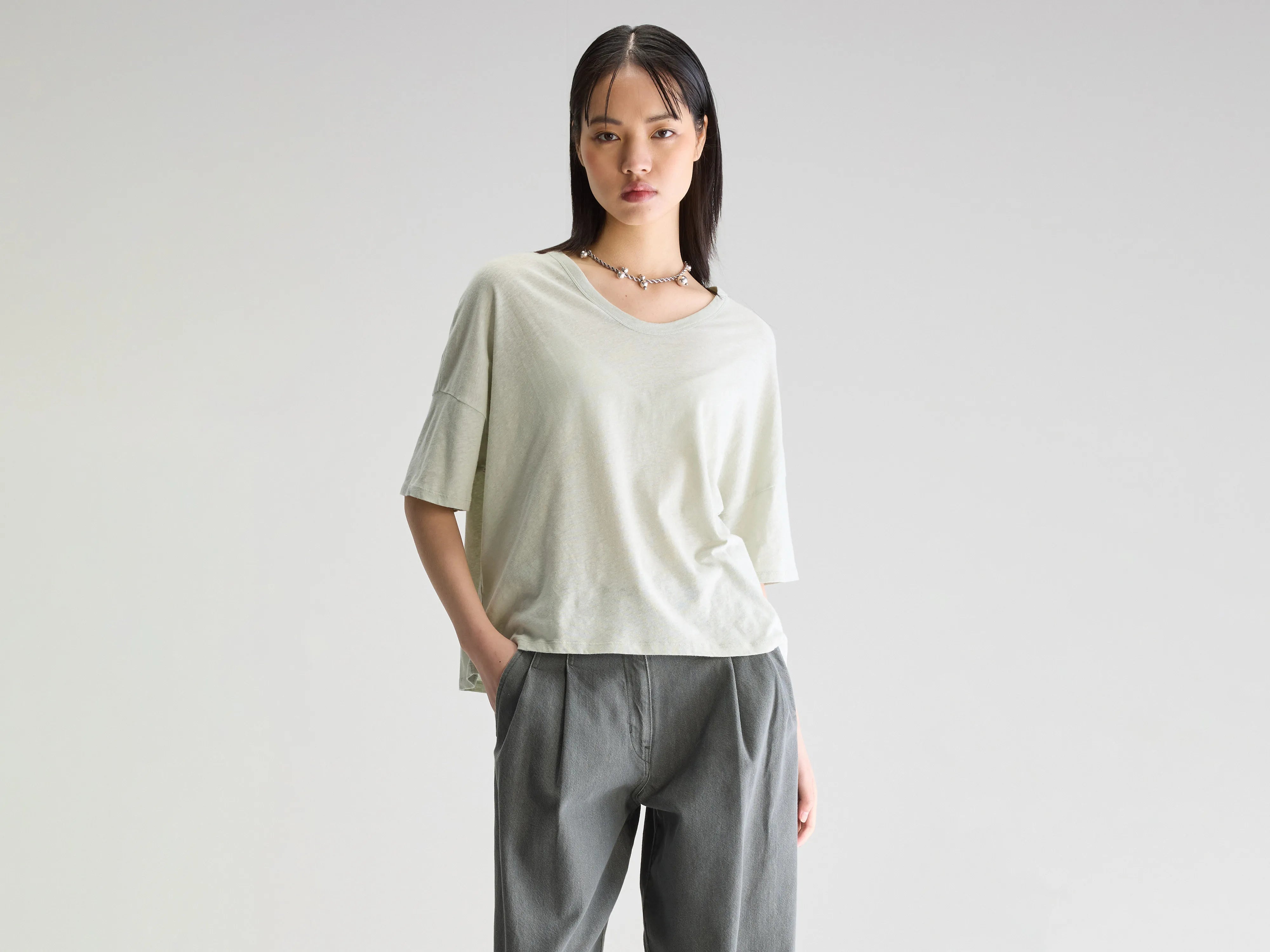 Sheer Women T Shirt for a Stylish and Alluring LookVurdes short-sleeve t-shirt (251 / W / DESERT SAGE) Sheer Women T Shirt for a Stylish and Alluring LookVurdes short-sleeve t-shirt (251 / W / DESERT SAGE)