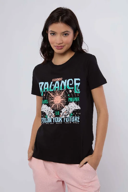 Puff Sleeve Women T Shirt for a Fashion - Forward LookWomen Shirt - Black