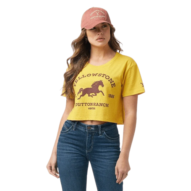 Organic Cotton Women T Shirt for Eco - Conscious WearersWomen's Wrangler Yellowstone T-Shirt #112323592 Organic Cotton Women T Shirt for Eco - Conscious WearersWomen's Wrangler Yellowstone T-Shirt #112323592