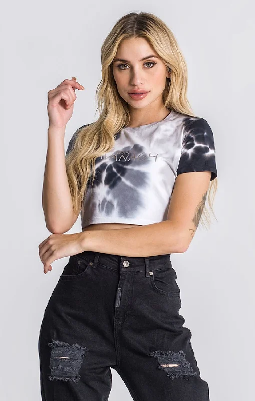 Plus Size Women T Shirt for a Comfortable and Flattering FitBlack And White Tie Dye Cropped Tee Plus Size Women T Shirt for a Comfortable and Flattering FitBlack And White Tie Dye Cropped Tee