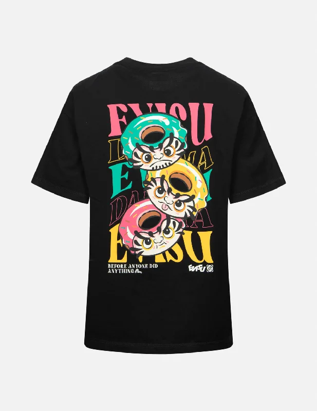 Sequined Women T Shirt for a Sparkly Night OutLogo Embroidery and Donut Daruma Print Fashion Fit T-shirt Sequined Women T Shirt for a Sparkly Night OutLogo Embroidery and Donut Daruma Print Fashion Fit T-shirt