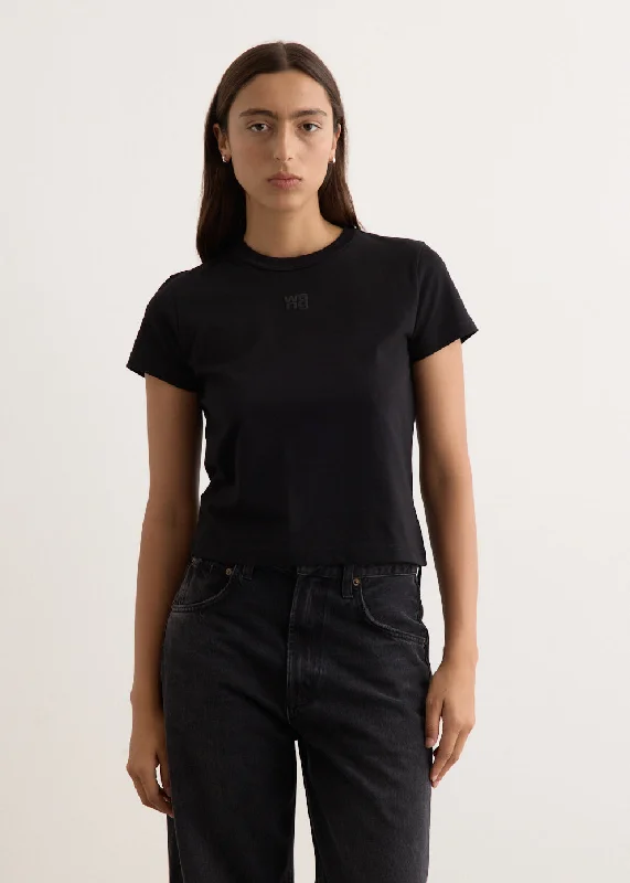 Sequined Women T Shirt for a Sparkly Night OutEssential Jersey Shrunken T-Shirt