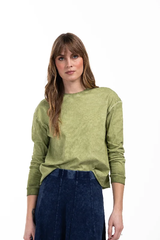 Ringer T Shirt Women with Retro - Inspired StripesWashed Tee
