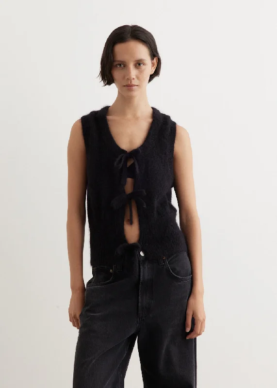 Light Mohair Tie String Vest