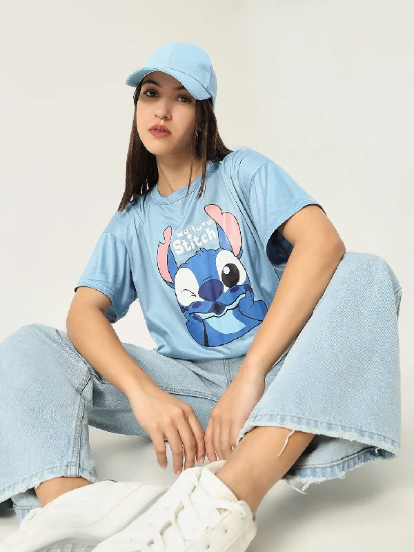 Long Sleeve Women T Shirt for Cooler WeatherWomen Graphic Blue T Shirt