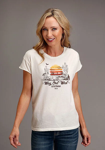 Long Sleeve Women T Shirt for Cooler WeatherWomen's Stetson Out West T-Shirt #11-039-0562-0823 Long Sleeve Women T Shirt for Cooler WeatherWomen's Stetson Out West T-Shirt #11-039-0562-0823