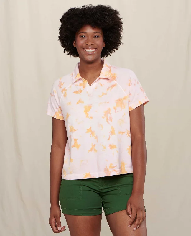 Ringer T Shirt Women with Retro - Inspired StripesYerba Short Sleeve Rugby