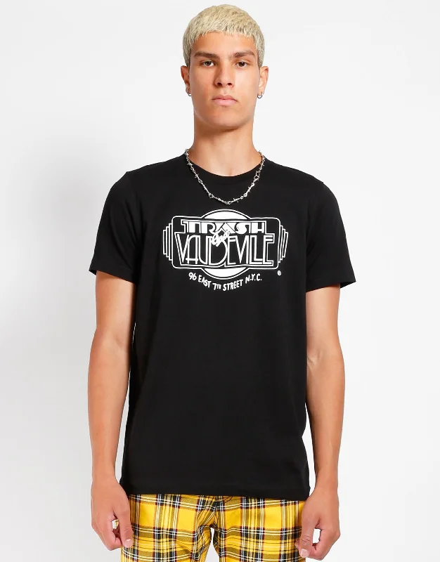 Floral Print Women T Shirt for a Feminine TouchBlack & White Trash & Vaudeville Logo T-Shirt Floral Print Women T Shirt for a Feminine TouchBlack & White Trash & Vaudeville Logo T-Shirt