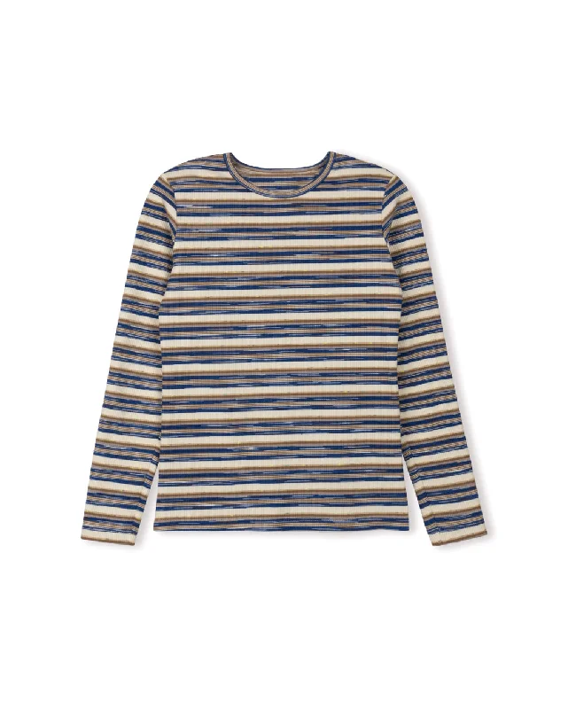 Ringer T Shirt Women with Retro - Inspired StripesStriped And Strokes Tee
