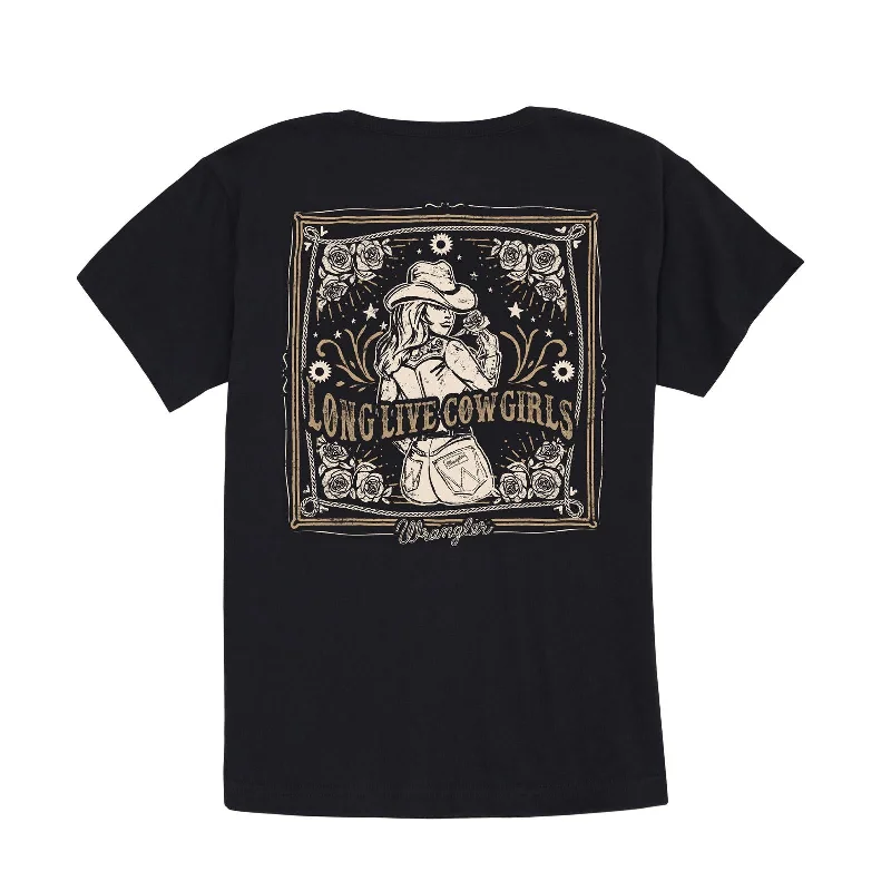 Distressed Women T Shirt with a Laid - Back AestheticWomen's Wrangler Retro T-Shirt #112358430 Distressed Women T Shirt with a Laid - Back AestheticWomen's Wrangler Retro T-Shirt #112358430