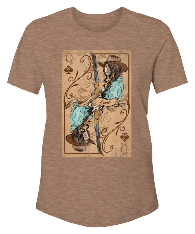 Organic Cotton Women T Shirt for Eco - Conscious WearersWomen's Hooey Lady Luck T-Shirt #HT1720LTBR Organic Cotton Women T Shirt for Eco - Conscious WearersWomen's Hooey Lady Luck T-Shirt #HT1720LTBR