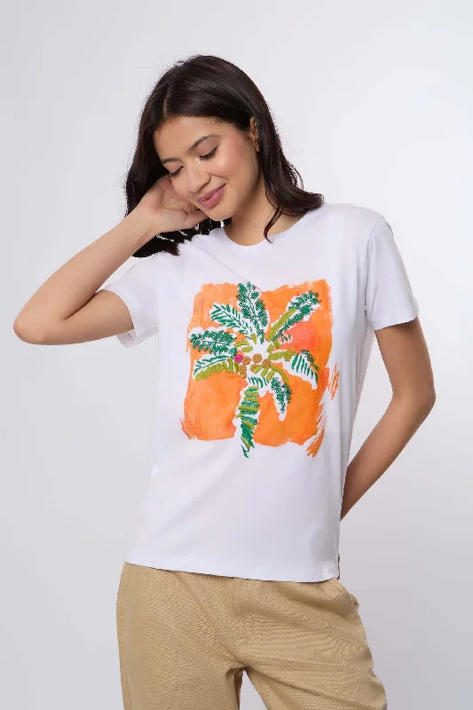 Plus Size Women T Shirt for a Comfortable and Flattering FitWomen Shirt - White