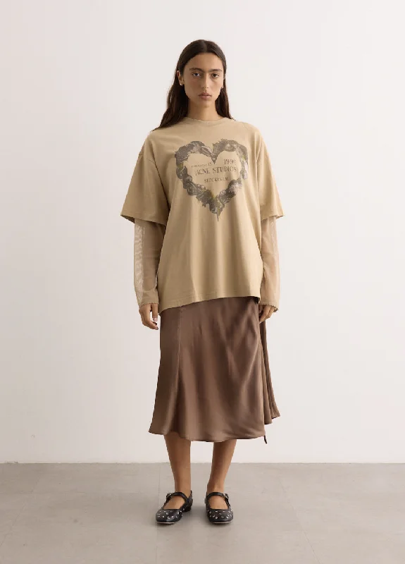 Graphic Print Women T Shirt for a Trendy StatementEdra Double T-Shirt