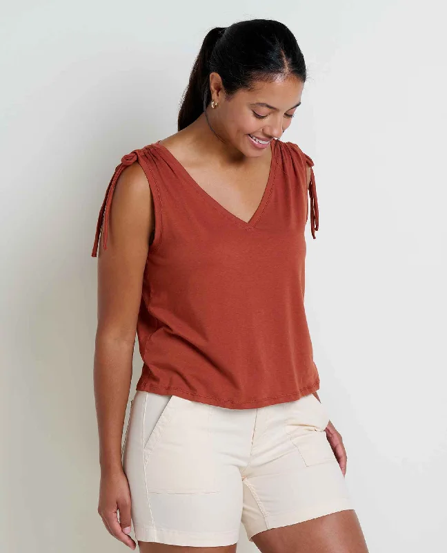 Sleeveless Women T Shirt for Summer ComfortAnza Cinch Tank
