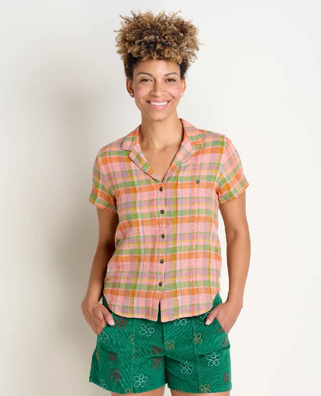 Ringer T Shirt Women with Retro - Inspired StripesCamp Cove Short Sleeve Shirt