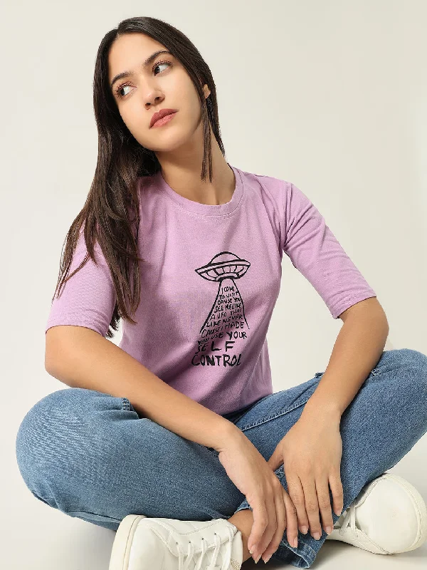 Tie - Dye Women T Shirt with a Bohemian VibeWomen Graphic Lavender T Shirt