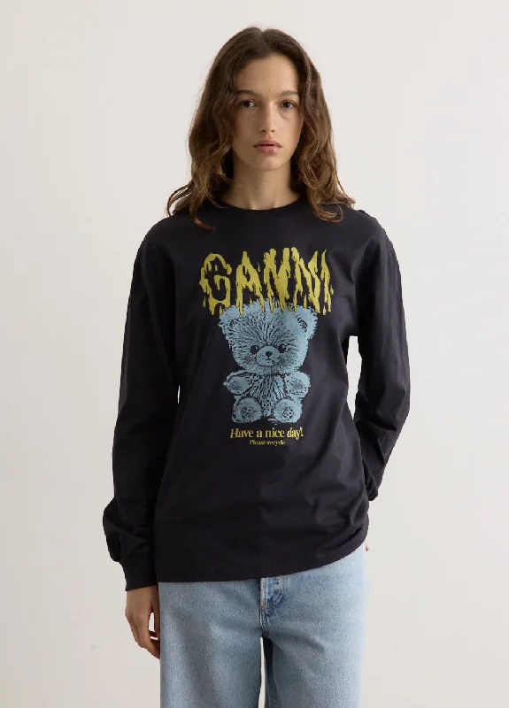 Tie - Dye Women T Shirt with a Bohemian VibeBasic Teddy Long Sleeve T-Shirt