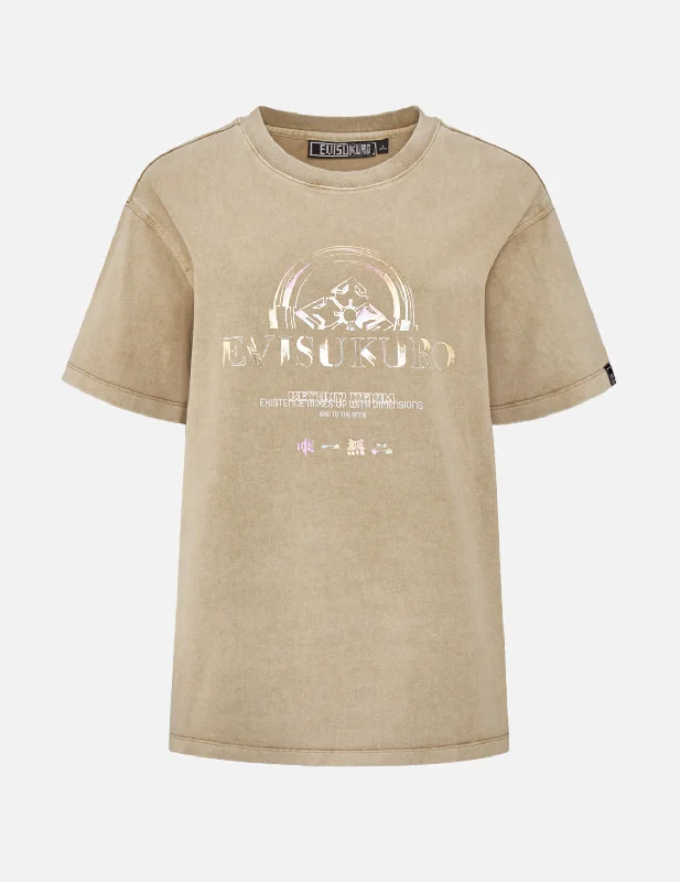 Graphic Print Women T Shirt for a Trendy StatementMulti Foil Print Pigment Dye T-shirt Graphic Print Women T Shirt for a Trendy StatementMulti Foil Print Pigment Dye T-shirt