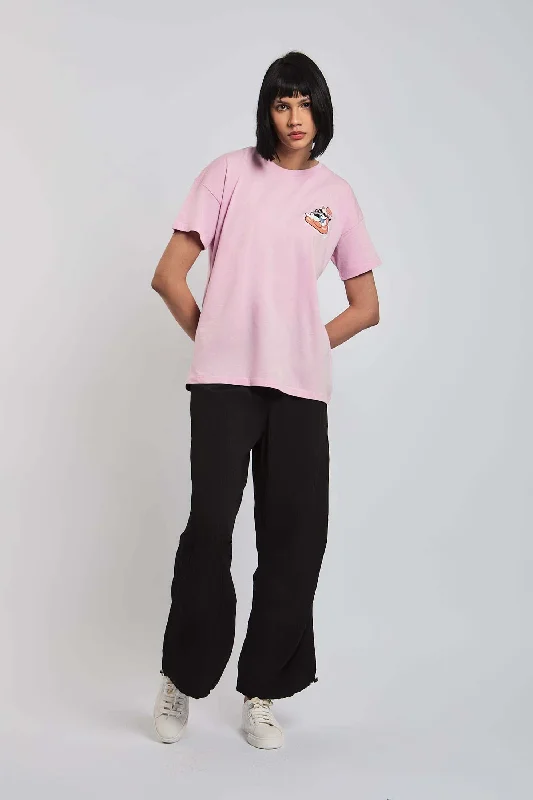 Sequined Women T Shirt for a Sparkly Night OutWomen Shirt - Pink