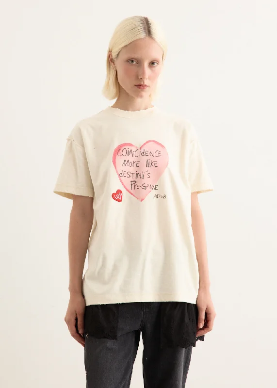 Graphic Print Women T Shirt for a Trendy StatementUnisex Heart Message T-Shirt