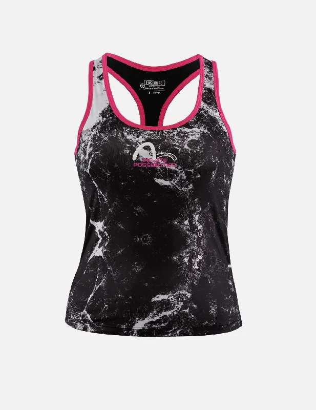 Plus Size Women T Shirt for a Comfortable and Flattering FitAllover Print Y-Back Stretch Tank