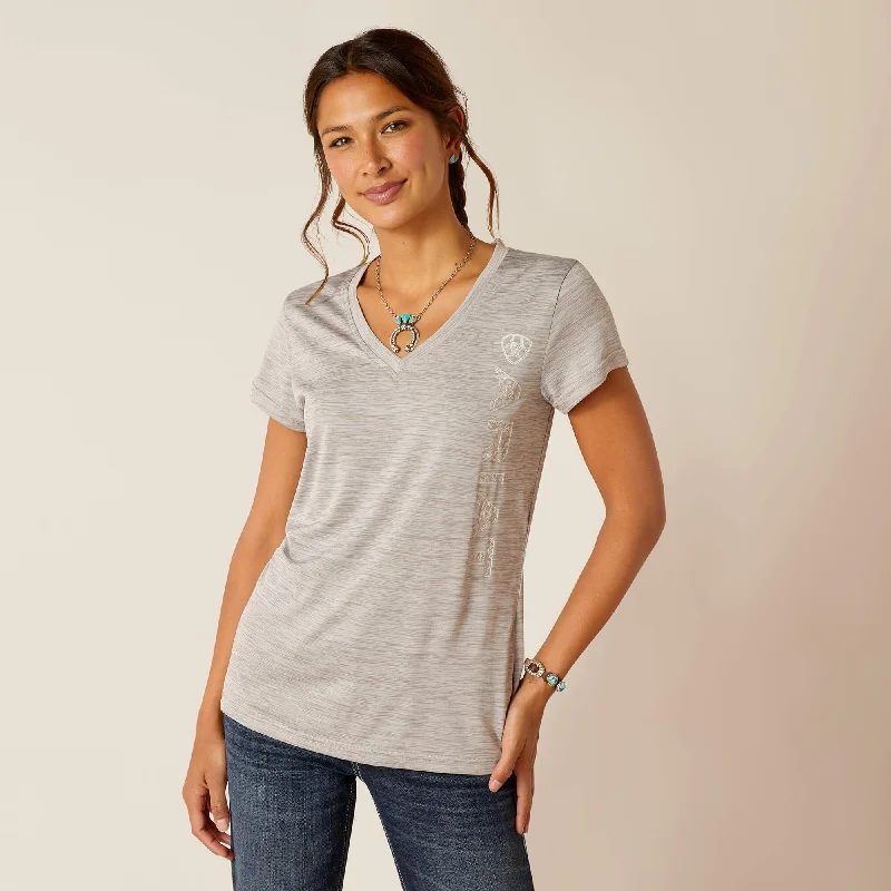 Embroidered Women T Shirt with Intricate DetailsWomen's Ariat Laguna Logo Baselayer T-Shirt #10049023 Embroidered Women T Shirt with Intricate DetailsWomen's Ariat Laguna Logo Baselayer T-Shirt #10049023