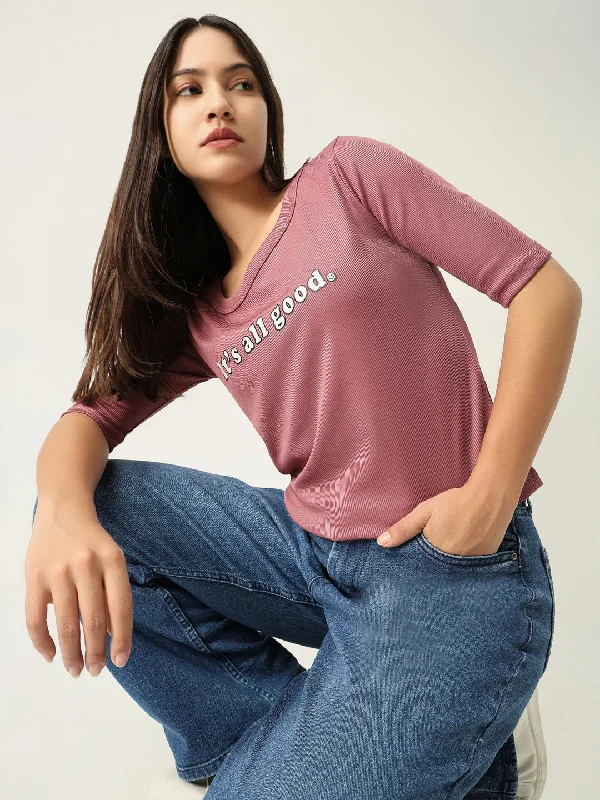 Sheer Women T Shirt for a Stylish and Alluring LookWomen Solid Pink T Shirt