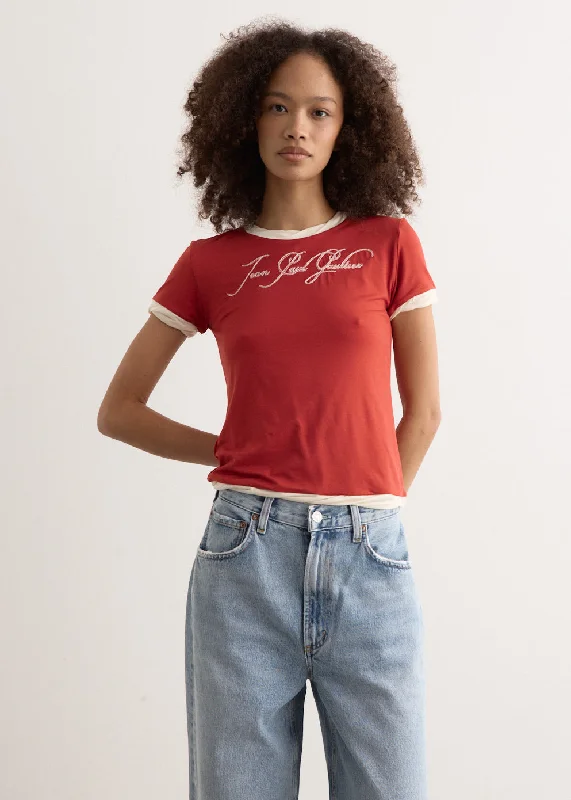 V - Neck Women T Shirt to Enhance the NecklineThin Jersey Baby T-Shirt