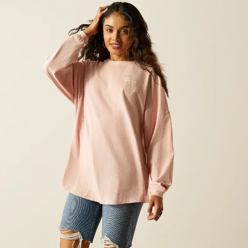 Striped Women T Shirt in a Classic PatternWomen's Ariat Canvas Oversized T-Shirt #10054491