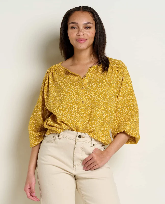 Moisture - Wicking Women T Shirt for Active LifestylesManzana Long Sleeve Peasant Top