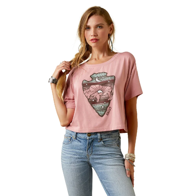 Floral Print Women T Shirt for a Feminine TouchWomen's Ariat Buffalo Rising T-Shirt #10044930 Floral Print Women T Shirt for a Feminine TouchWomen's Ariat Buffalo Rising T-Shirt #10044930
