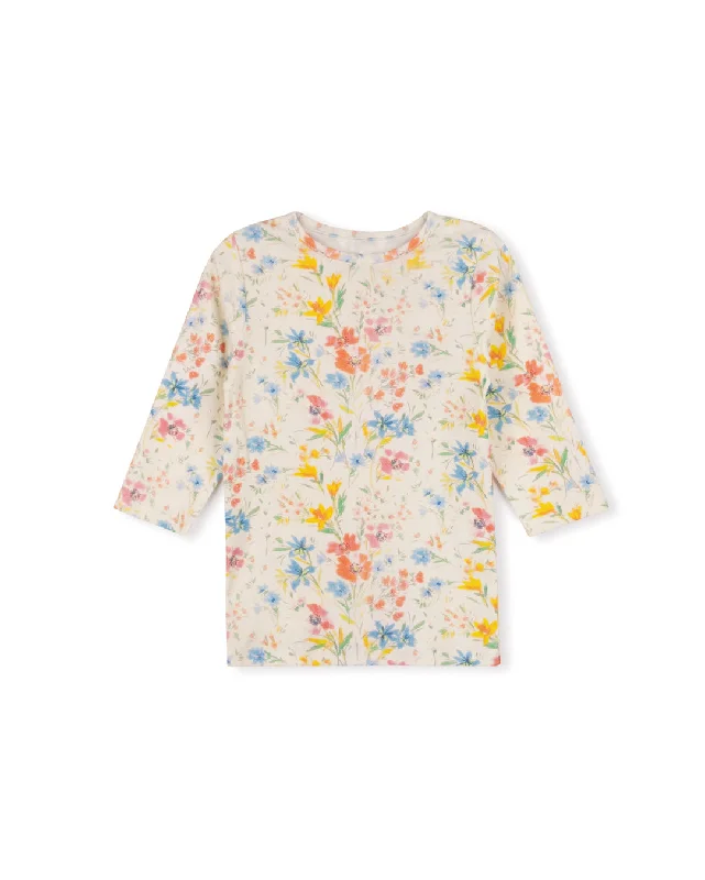 Embroidered Women T Shirt with Intricate DetailsFlutter Floral T-shirt