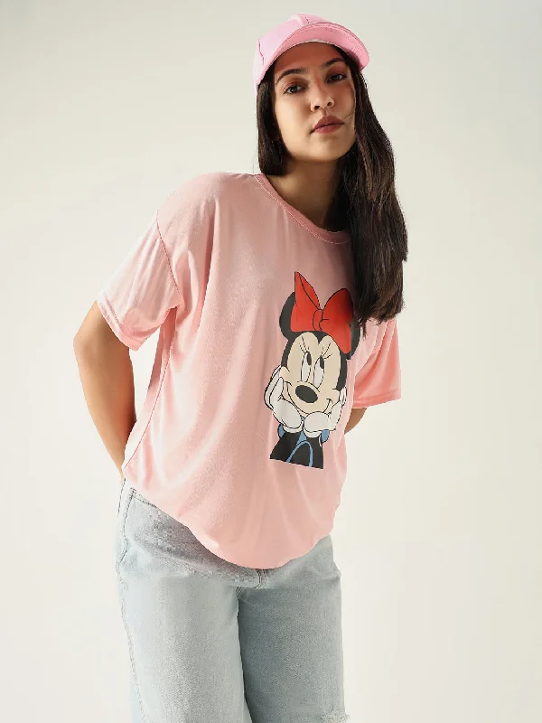 Sheer Women T Shirt for a Stylish and Alluring LookWomen Graphic Pink T Shirt