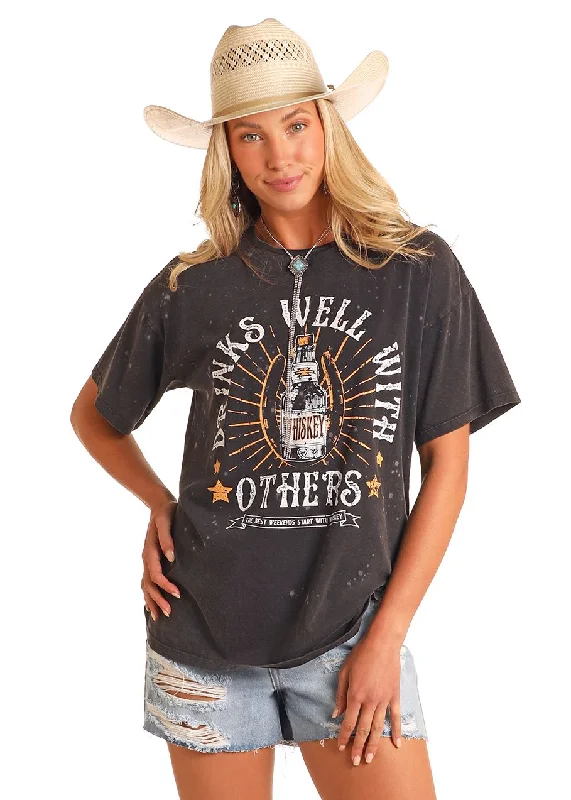Ringer T Shirt Women with Retro - Inspired StripesWomen's Rock & Roll Cowgirl T-Shirt #BW21T05931 Ringer T Shirt Women with Retro - Inspired StripesWomen's Rock & Roll Cowgirl T-Shirt #BW21T05931