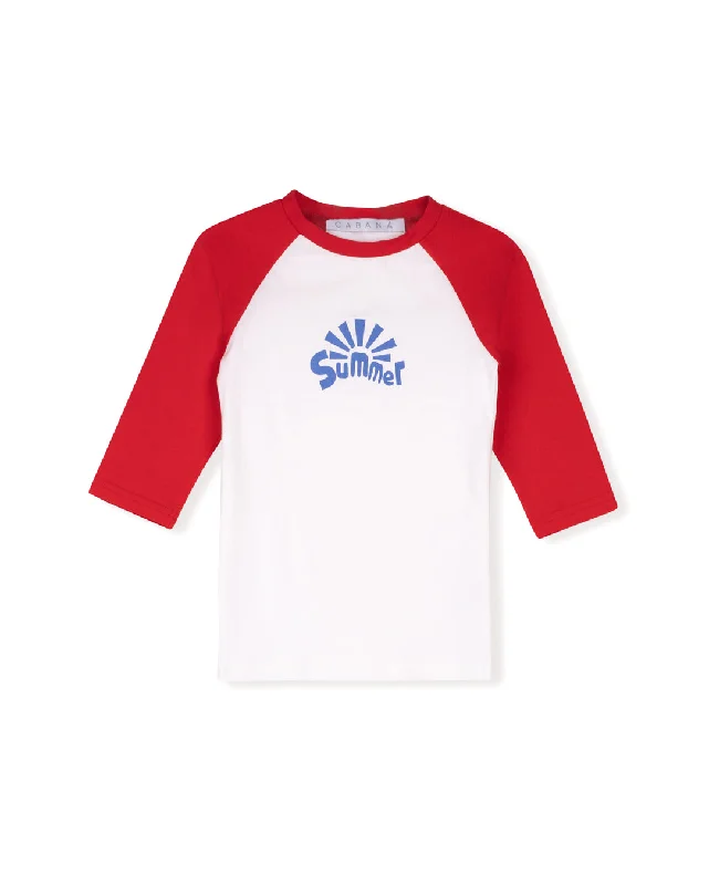 Puff Sleeve Women T Shirt for a Fashion - Forward LookSummer Color Block Tee