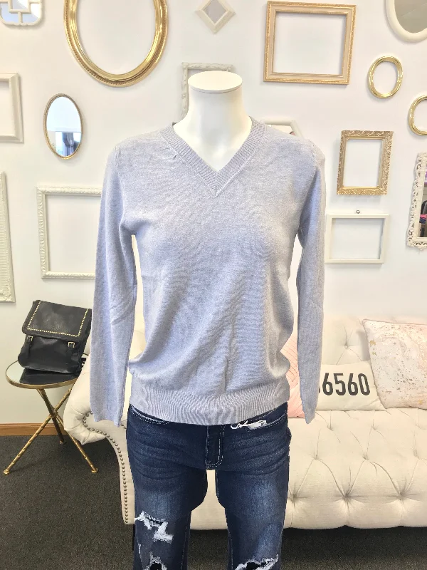 Plus Size Women's Oversized Chunky Knit SweatersLong Sleeve V-Neck Sweater