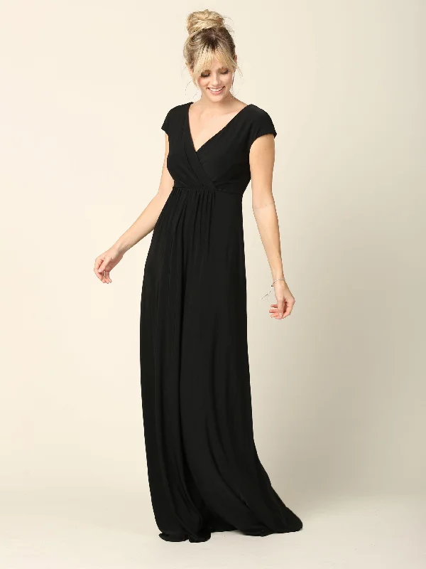 Maxi dresses with beaded embellishments for a fancy and luxurious event Mother of the Bride V Neck Long Formal  Dress Sale