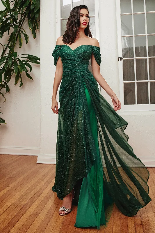 Maxi dresses with side slits for a touch of allure Cinderella Divine CD878 Off Shoulder Long Formal Dress Emerald Maxi dresses with side slits for a touch of allure Cinderella Divine CD878 Off Shoulder Long Formal Dress Emerald