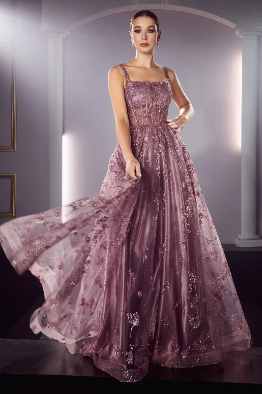 Strapless maxi dresses for a beachside vacation Cinderella Divine J840 Mauve 6 Sale