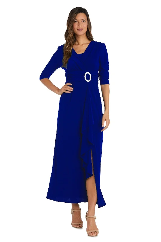 Maxi dresses with a cinched waist for a defined silhouette R&M Richards 9826 Long Wrap Gown Formal Evening Dress Maxi dresses with a cinched waist for a defined silhouette R&M Richards 9826 Long Wrap Gown Formal Evening Dress
