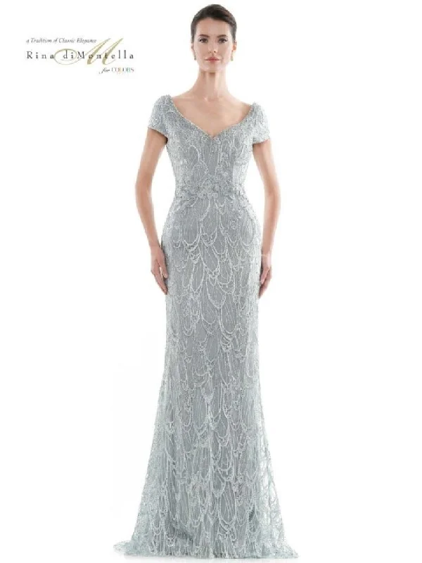 Maxi dresses with tassel accents for a fun and lively touch Rina di Montella Long Formal Dress 2716